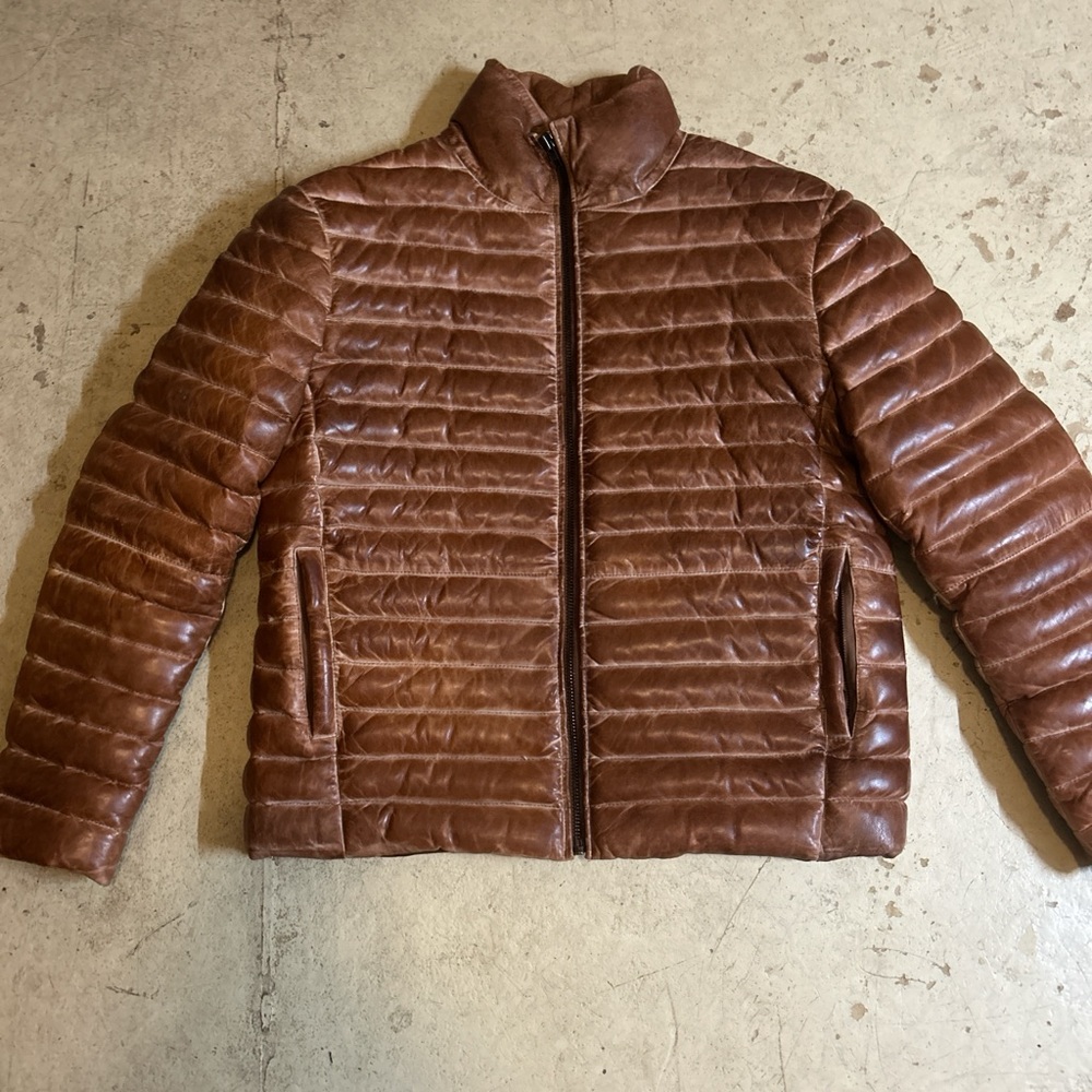 Men's Buffalo Jackson Leather Puffer Jacket